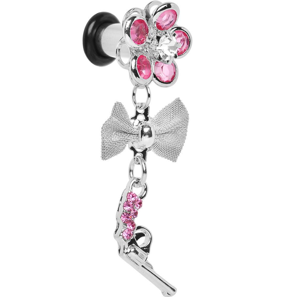 Pink Gem My Lady Flower Gun Dangle Plug Sizes 5mm to 12mm