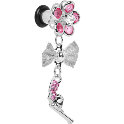 Pink Gem My Lady Flower Gun Dangle Plug Sizes 5mm to 12mm