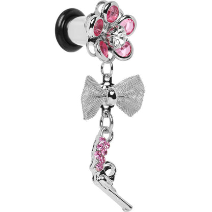 Pink Gem My Lady Flower Gun Dangle Plug Sizes 5mm to 12mm