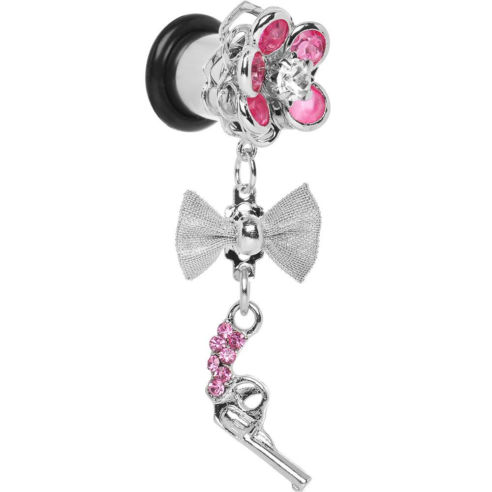 Pink Gem My Lady Flower Gun Dangle Plug Sizes 5mm to 12mm