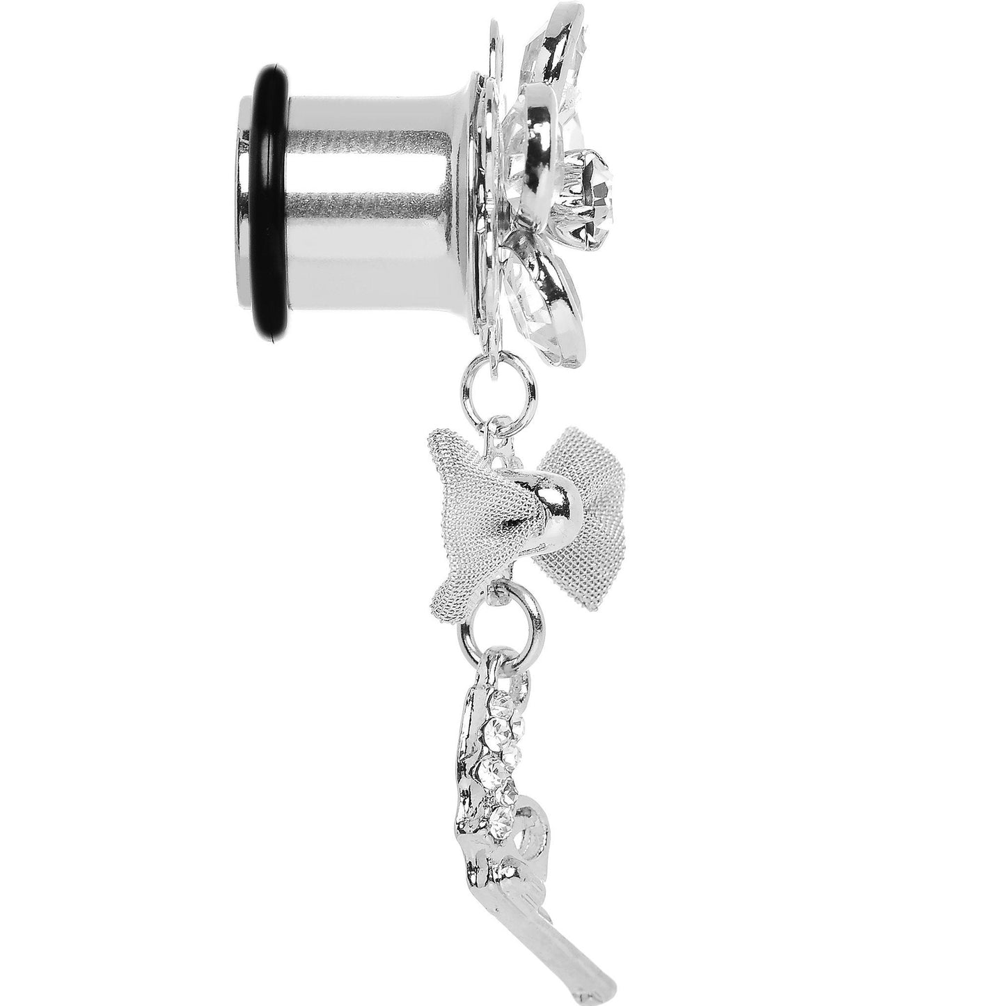 Clear Gem My Lady Flower Gun Dangle Plug Sizes 5mm to 12mm