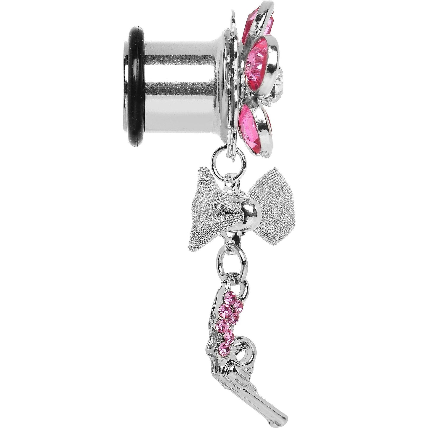 Pink Gem My Lady Flower Gun Dangle Plug Sizes 5mm to 12mm