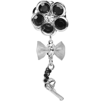 Black Gem My Lady Flower Gun Dangle Plug Sizes 5mm to 12mm