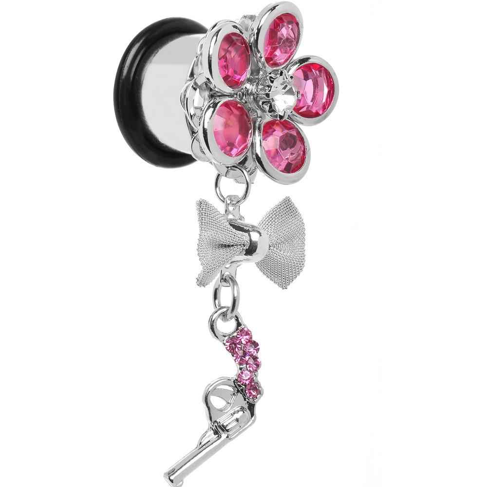 Pink Gem My Lady Flower Gun Dangle Plug Sizes 5mm to 12mm
