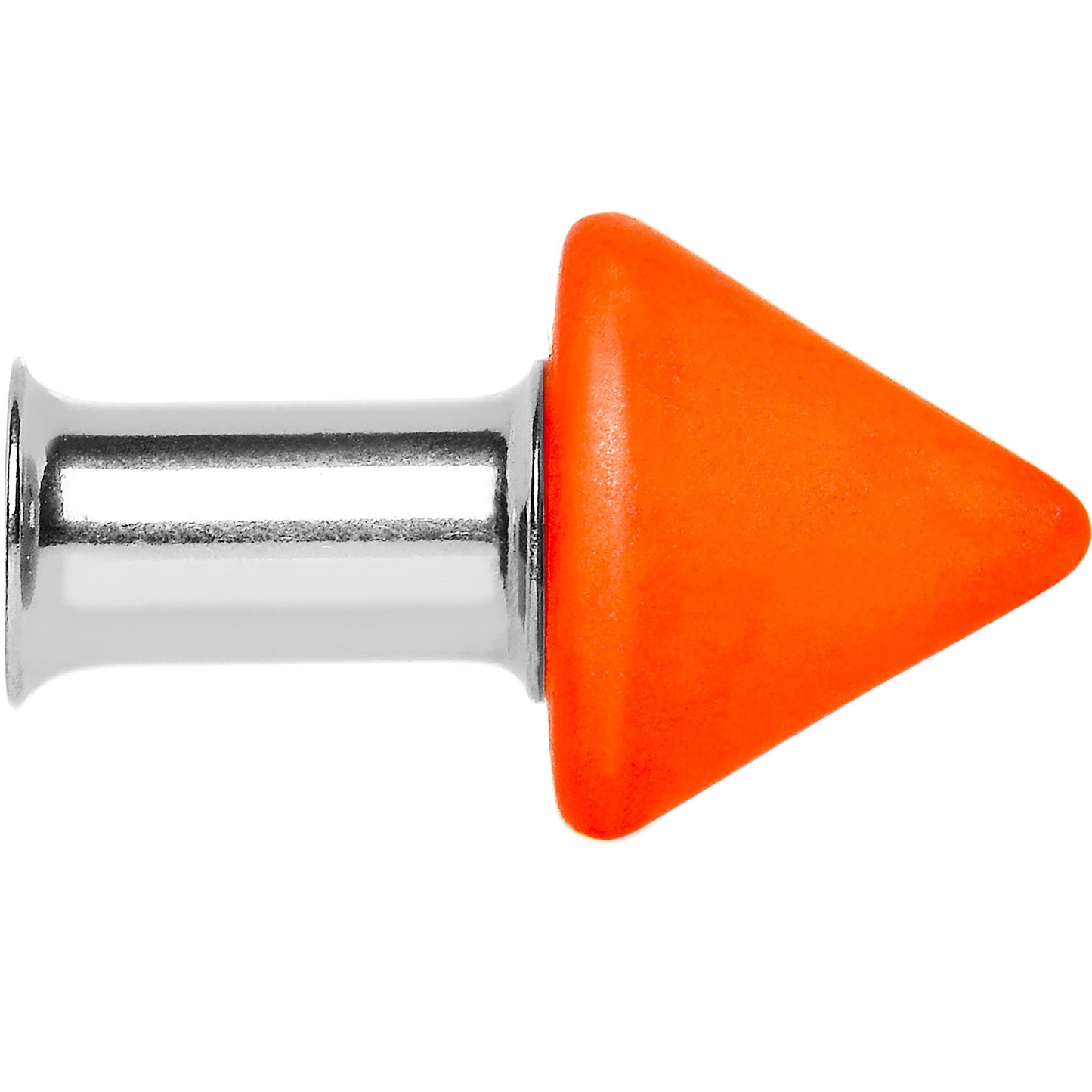 4G Orange Neon Cone Stainless Steel Plug