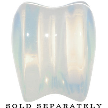 9/16  Natural Opalite Sweet Heart Stone Saddle Plug