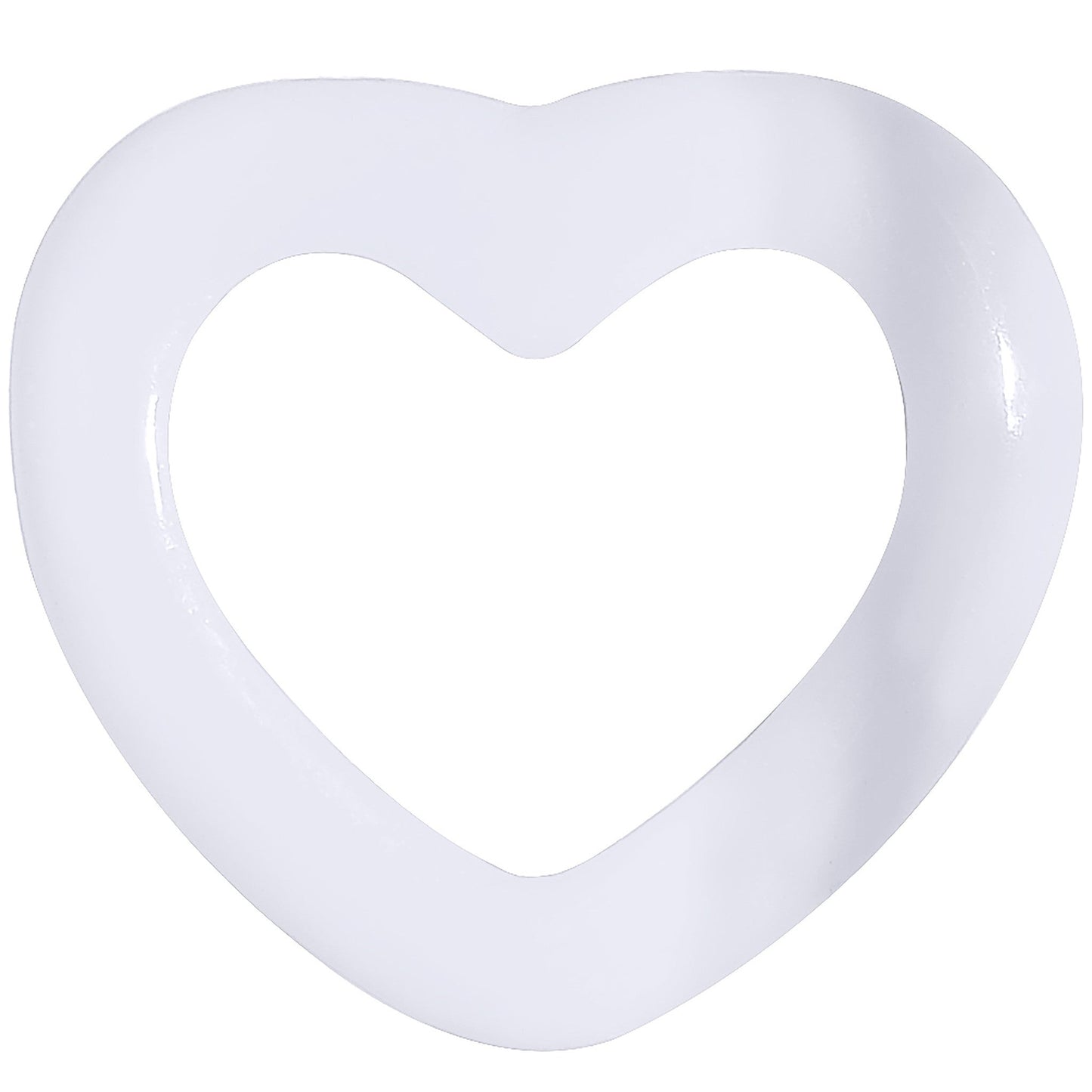 00G White Acrylic Hollow Heart Tunnel