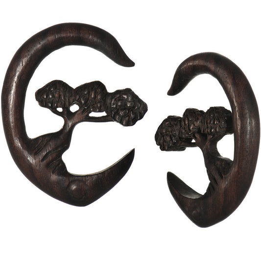 0G Organic Sono Wood Bonsai Tree Hanger Plug Set