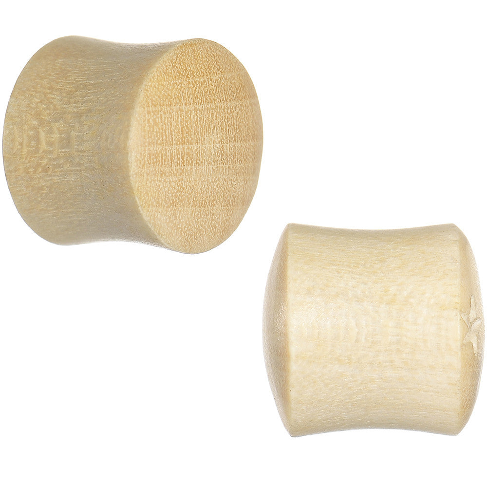 7/16 Organic Crocodile Wood Dome Double Flare Plug Set