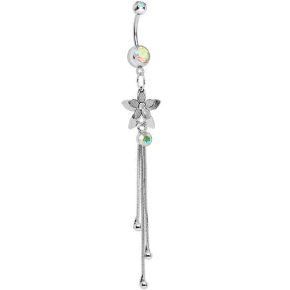 Aurora Gem Delightful Flowers Dangle Belly Ring
