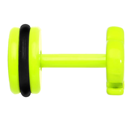 Light Green Neon Enamel Brass Knuckles Cheater Plug