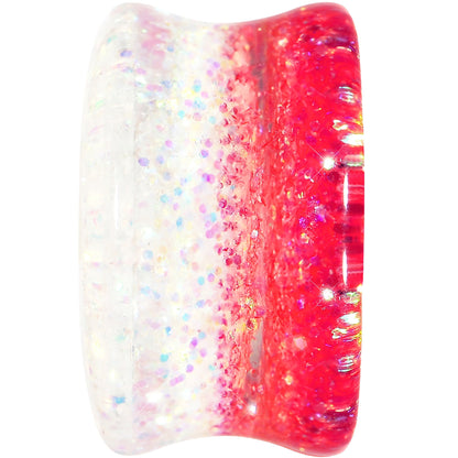 20mm Pink Gold White Acrylic Glitter Party Saddle Plug