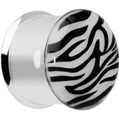 5/8 Stainless Steel Blue Tiger Print Solar Activated Saddle Plug