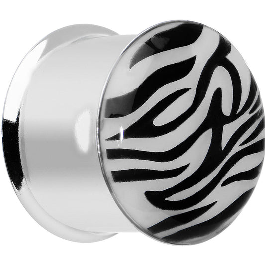 5/8 Stainless Steel Blue Tiger Print Solar Activated Saddle Plug