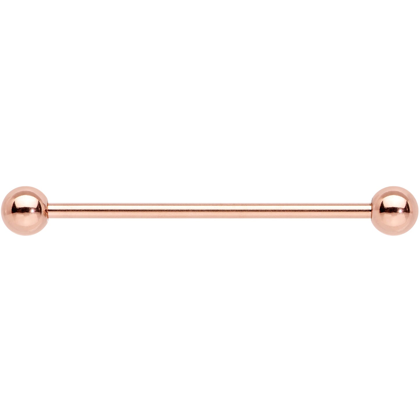 14G 1 1/4 Rose Gold Plated Straight Barbell