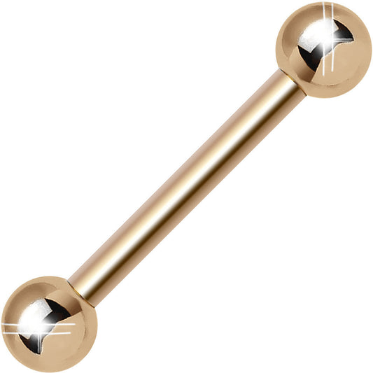 14G 1/2 Rose Gold Plated Straight Barbell