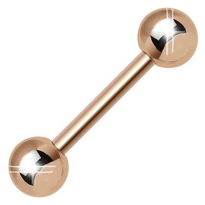 16G 5/16 Rose Gold Plated Straight Barbell