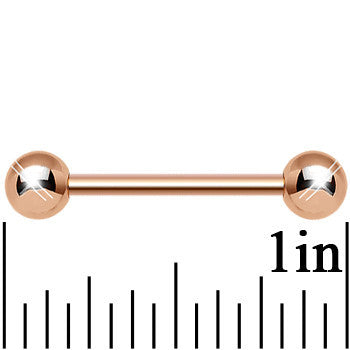 14G 5/8 Rose Gold Plated Straight Barbell