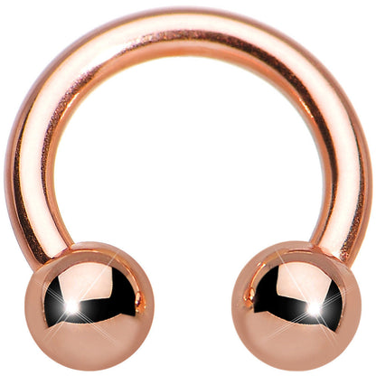14G 5/16 Rose Gold Plated Horseshoe