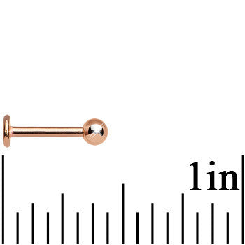 16G 5/16 Rose Gold Plated Labret Tragus Monroe