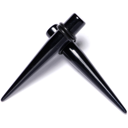 14G to 00G 18 Piece Black Acrylic Ear Stretching Taper Kit
