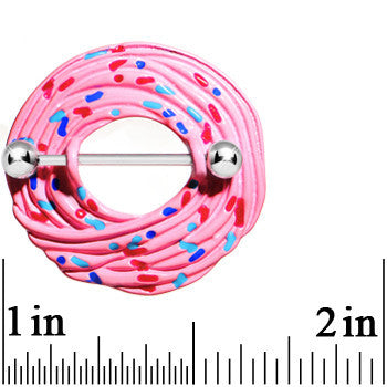 14G 20mm Pink Cupcake Nipple Shield Set