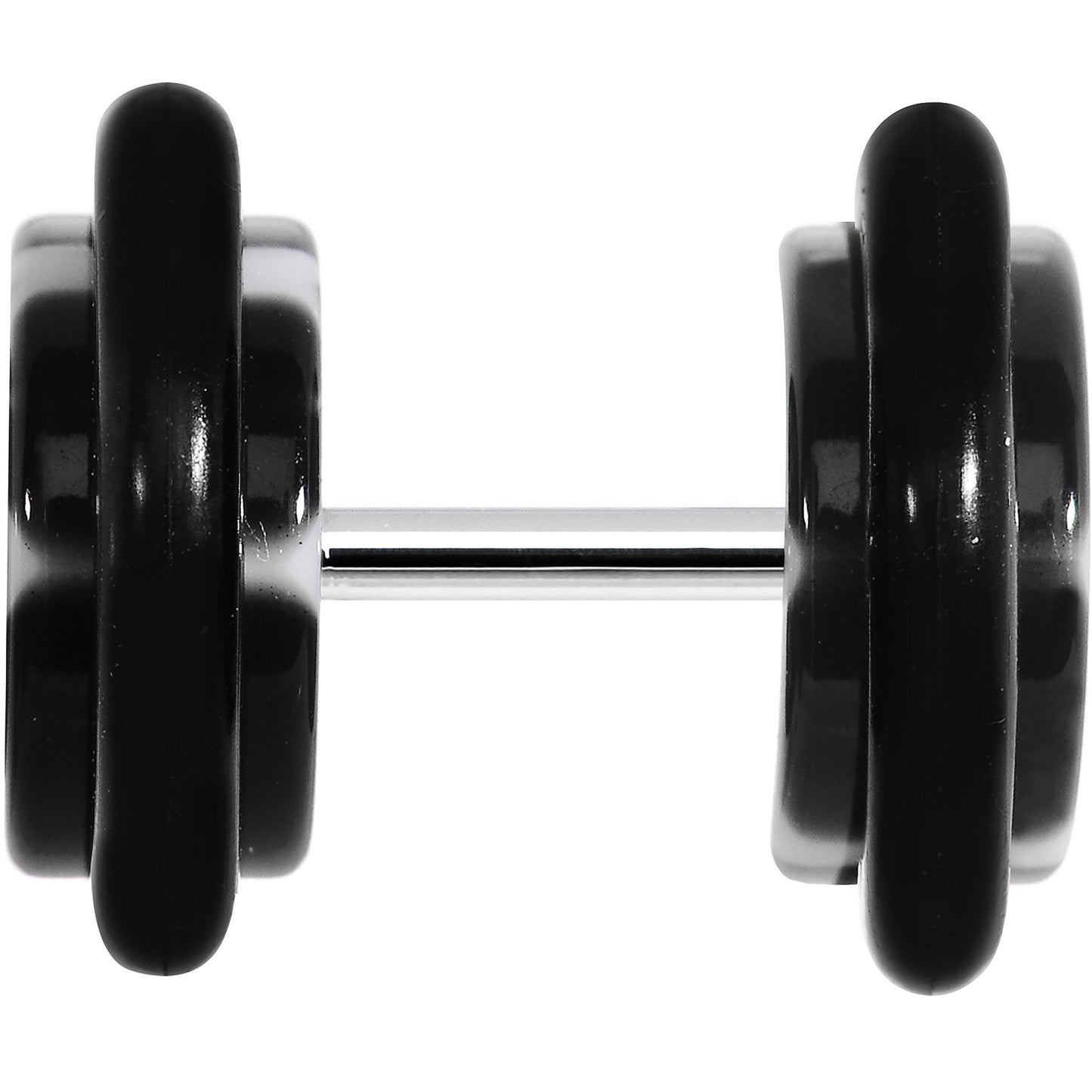 Black White Trippy Flower Tribal Cheater Plug Set