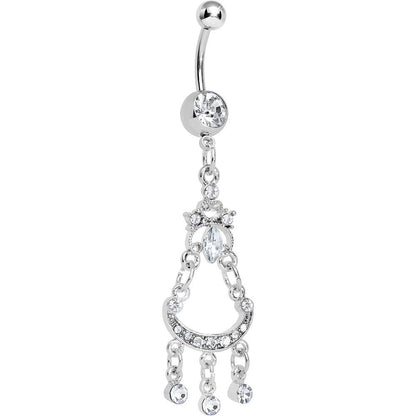 Clear Gem Princess Delight Chandelier Belly Ring