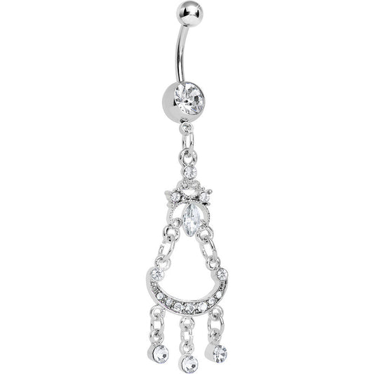 Clear Gem Princess Delight Chandelier Belly Ring