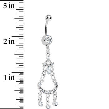 Clear Gem Princess Delight Chandelier Belly Ring