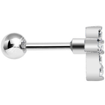 Clear Gem Sparkling Cross Cartilage Tragus Earring