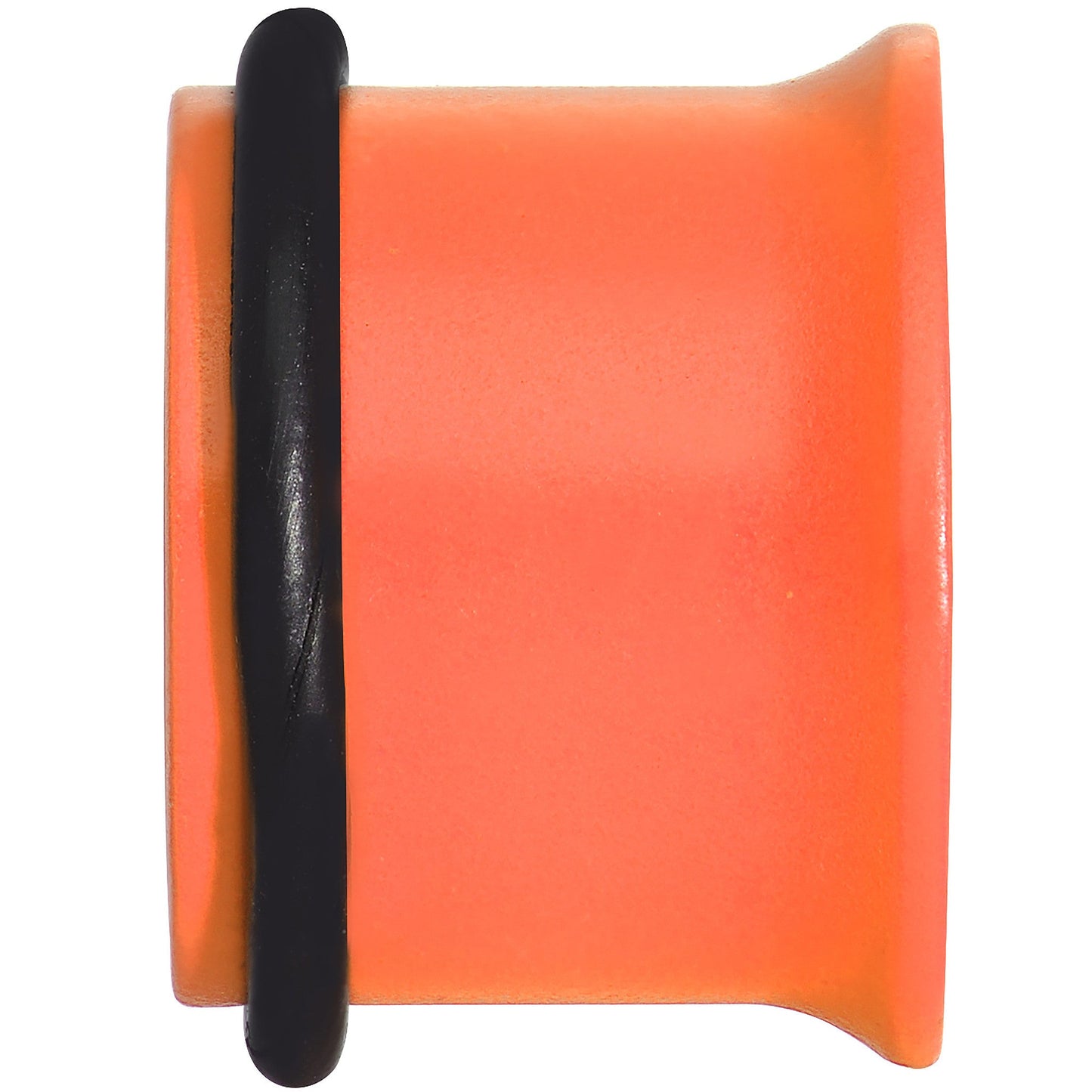 1/2 Orange Neon Coated Stainless Steel Single Flare Tunnel Plug