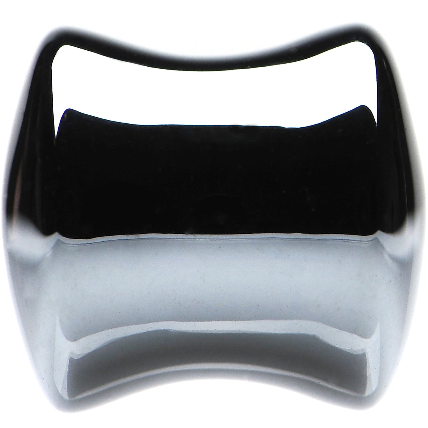 00G Natural Black Hematite Stone Saddle Plug Set