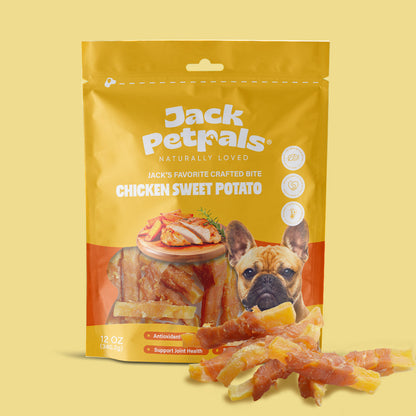 Jack PetPals Crafted Bite Chicken Sweet Potato Dog Treats (12oz)