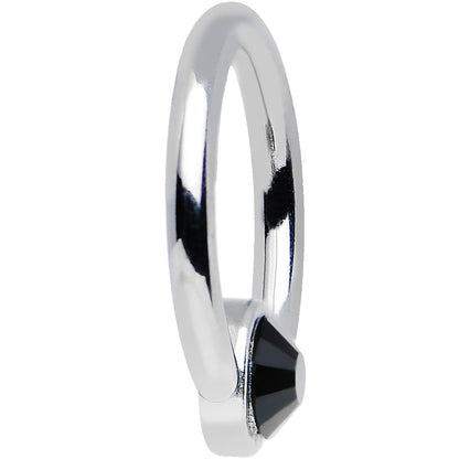 16G 5/16 Clear Gem Steel BCR Captive Ring 4mm Flat Disc