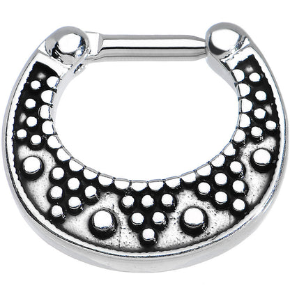 14G 5/16 Stainless Steel Aztec Wonders Septum Clicker