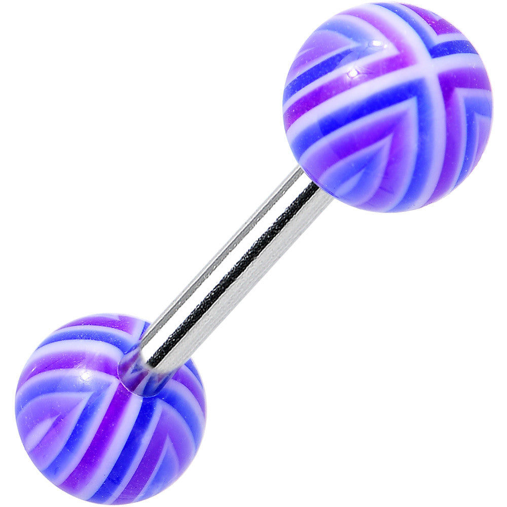 14G Purple Blue Acrylic Plum Perfect Barbell Tongue Ring 5/8