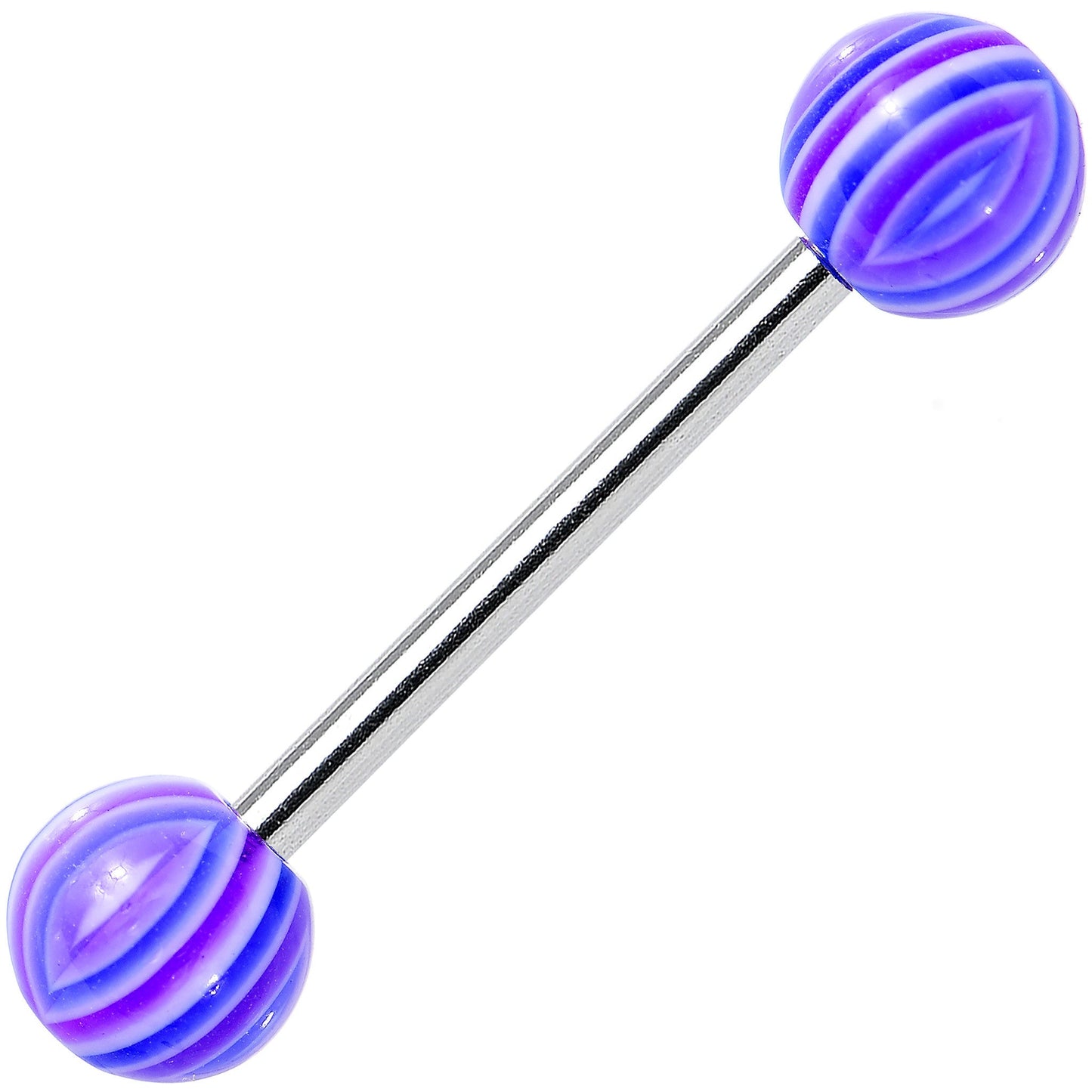 14G Purple Blue Acrylic Plum Perfect Barbell Tongue Ring 5/8