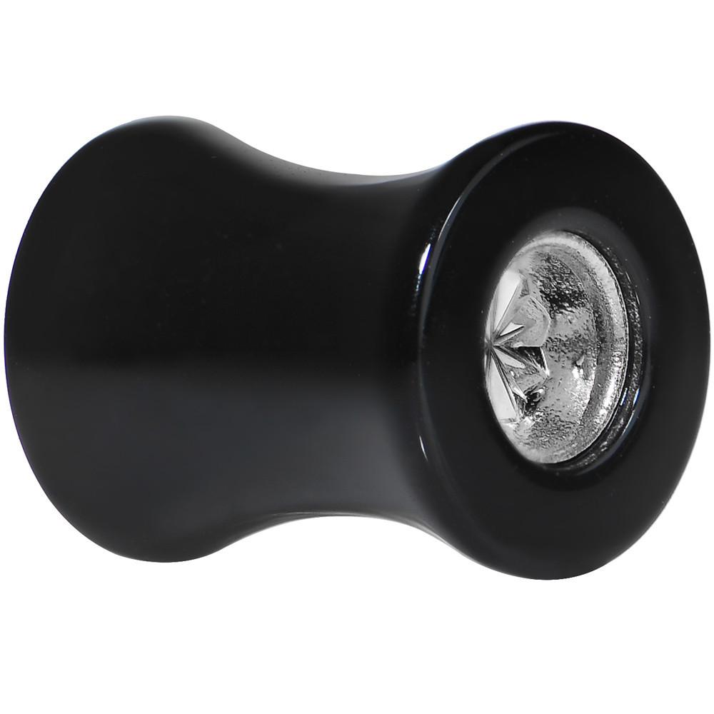 Black Acrylic Grey Flashy Tire Rim Saddle Plug 2G to 20mm