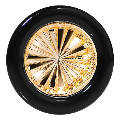 Black Acrylic Gold Flashy Tire Rim Saddle Plug 2G to 20mm