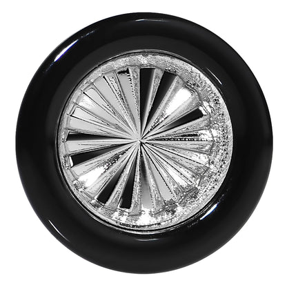 Black Acrylic Grey Flashy Tire Rim Saddle Plug 2G to 20mm