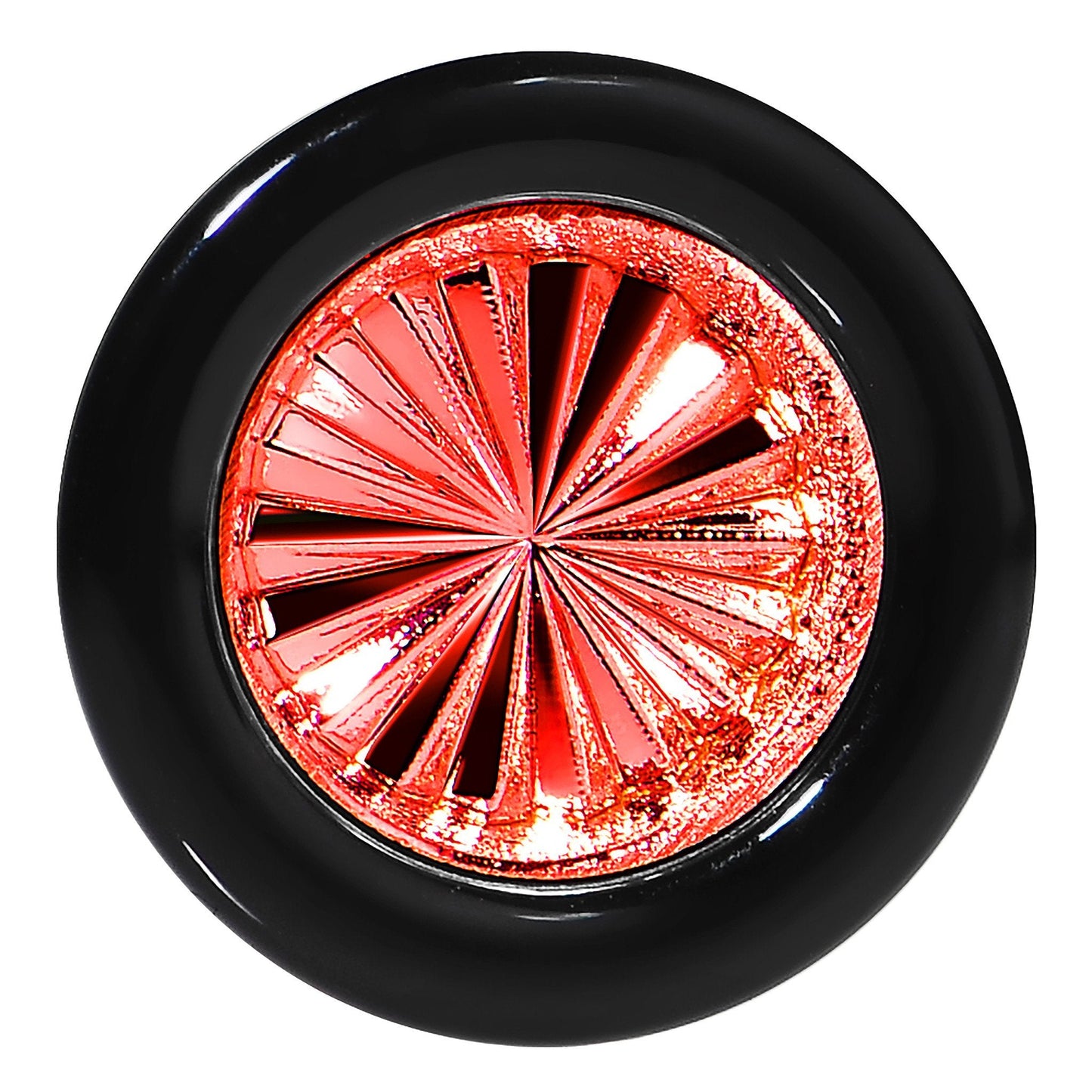 Black Acrylic Red Flashy Tire Rim Saddle Plug 2G to 20mm