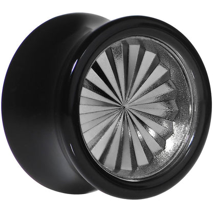 Black Acrylic Grey Flashy Tire Rim Saddle Plug 2G to 20mm