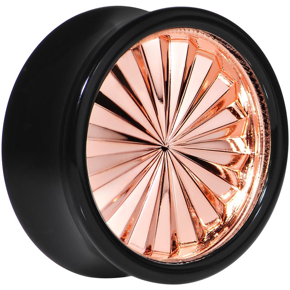 Black Acrylic Pink Flashy Tire Rim Saddle Plug 2G to 20mm