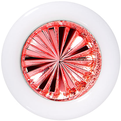 White Acrylic Red Flashy Tire Rim Saddle Plug 2G to 20mm