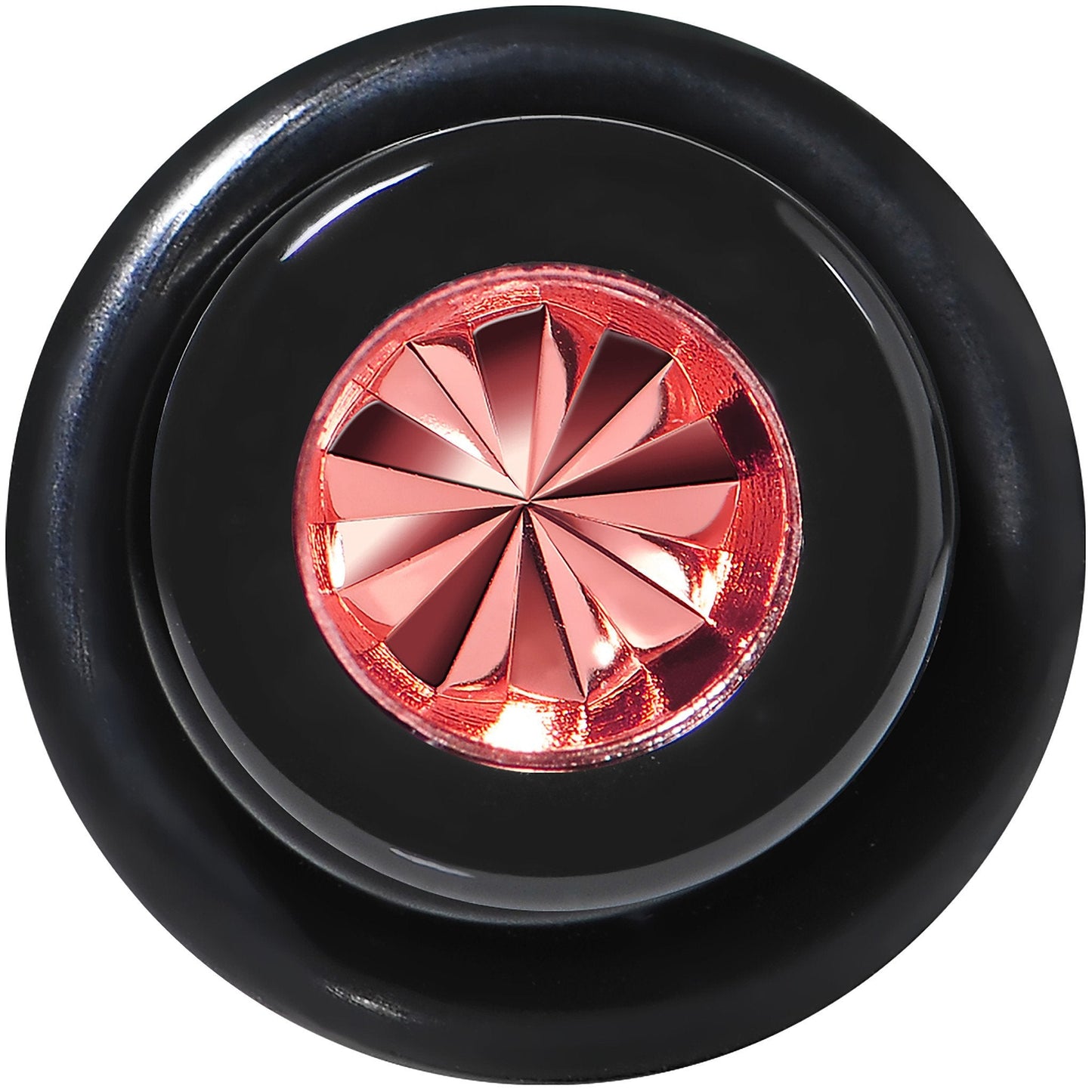 Black Acrylic Red Flashy Tire Rim Taper 2G to 20mm