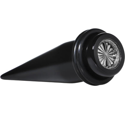 Black Acrylic Grey Flashy Tire Rim Taper 2G to 20mm