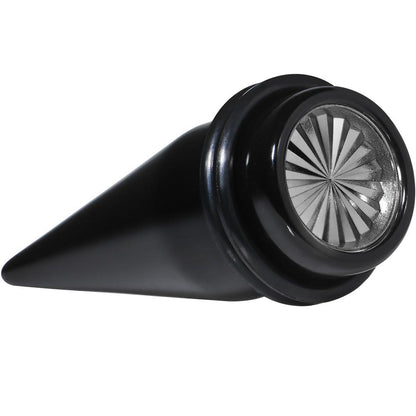 Black Acrylic Grey Flashy Tire Rim Taper 2G to 20mm