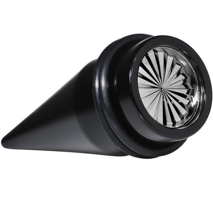 Black Acrylic Grey Flashy Tire Rim Taper 2G to 20mm