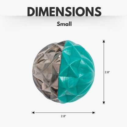 Country Living Geometric Textured Ball Dog Chew Toy, Interactive Rubber Toy for Mental Stimulation – Small